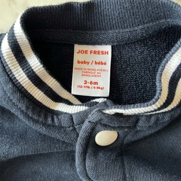 Joe Fresh 3-6 Months Navy & White Sweater / Jacket - Picture 4 of 5
